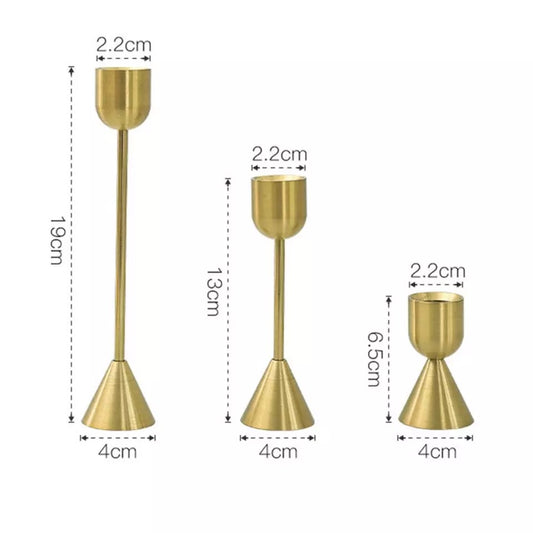 Gold Candle Holder Set