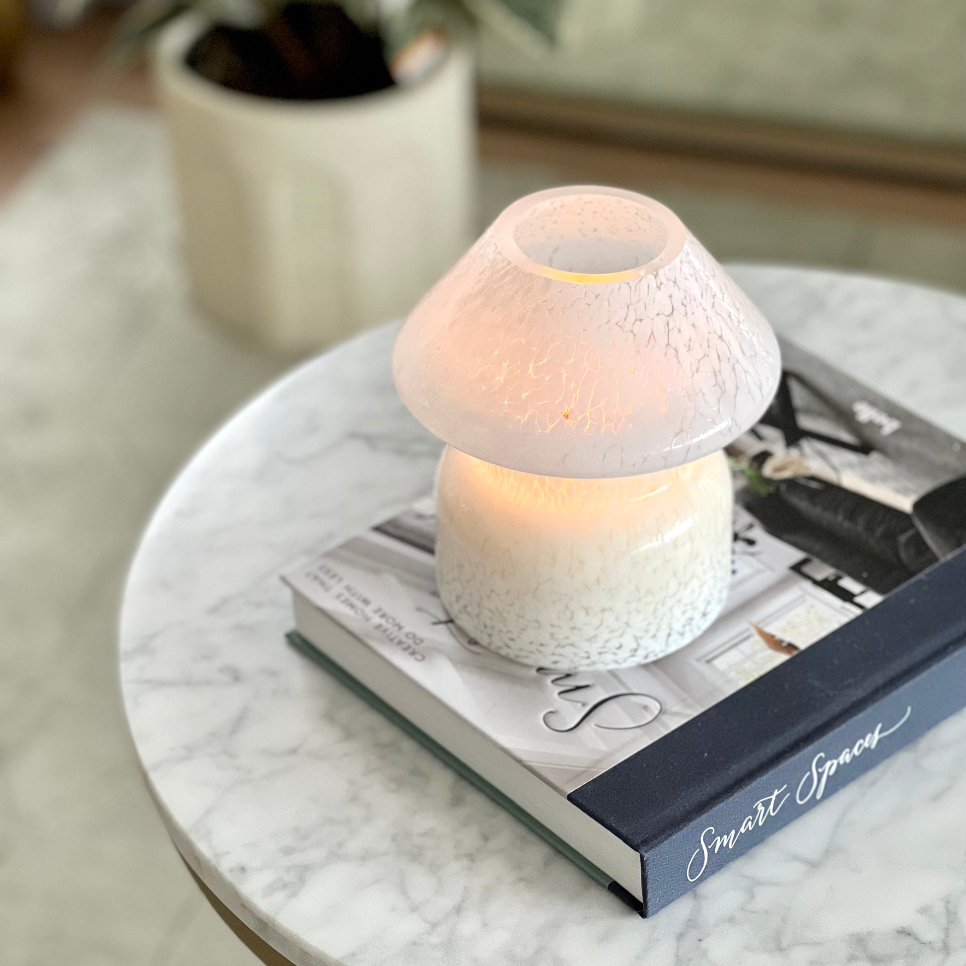  Mushroom Candle Lamp - White