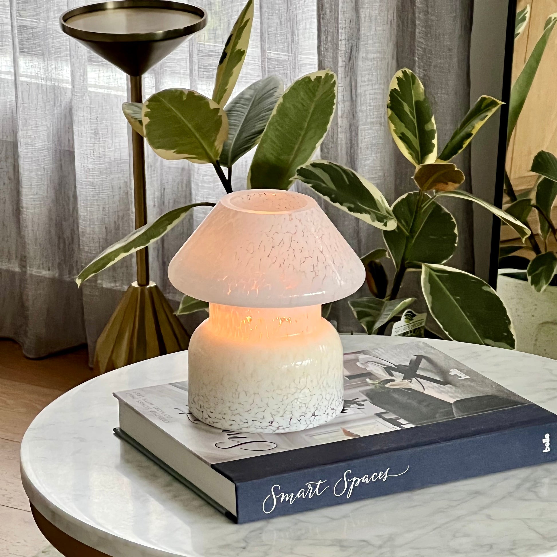  Mushroom Candle Lamp - White