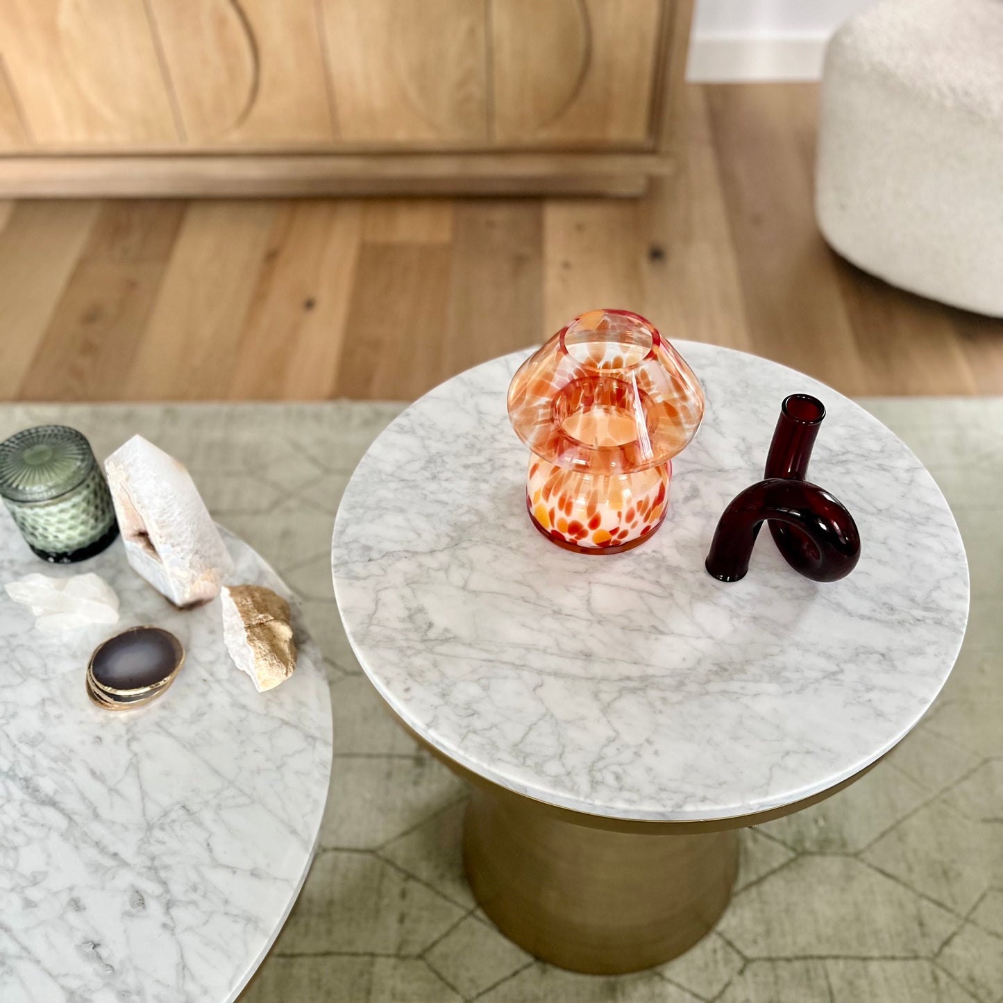  Mushroom Candle Lamp - Blood Orange