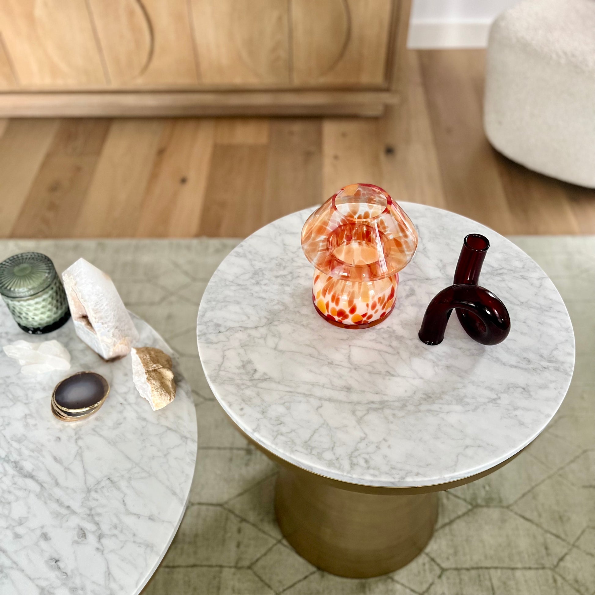  Mushroom Candle Lamp - Blood Orange