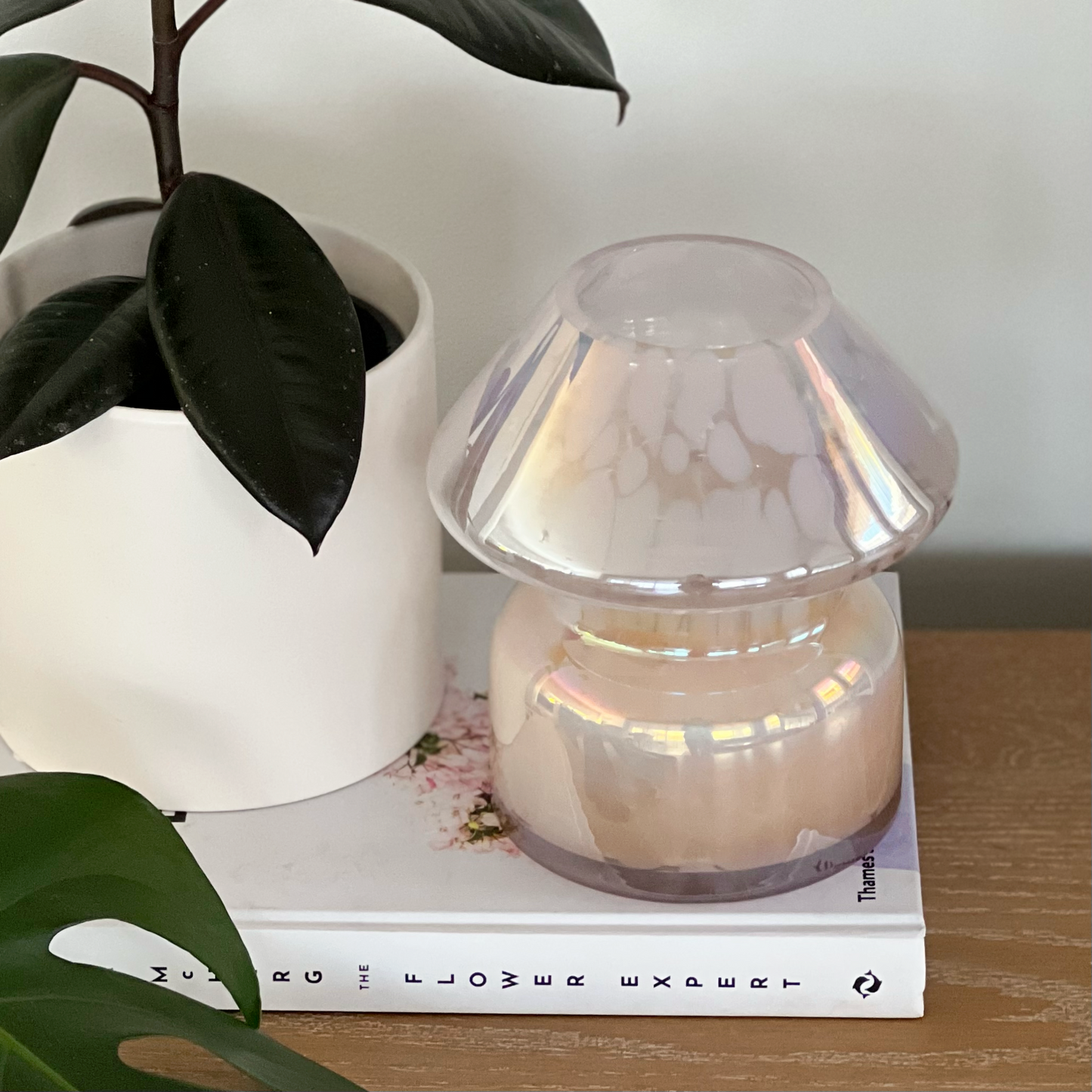 Magic Mushroom Candle Lamp - Pearlescent Pink